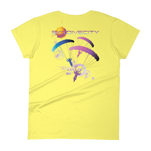 Skydiving T-shirts Skydive City - Flamingo - Women`s Colored T-Shirts, Women's Colored Tees, Skydiving Apparel, Skydiving Apparel, Skydiving Apparel, Skydiving Gear, Olympics, T-Shirts, Skydive Chicago, Skydive City, Skydive Perris, Drop Zone Apparel, USPA, united states parachute association, Freefly, BASE, World Record,