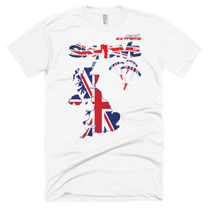 Skydiving T-shirts - Skydive All World - UK - The United Kingdom - Unisex Tee -, Shirts, Skydiving Apparel, Skydiving Apparel, Skydiving Apparel, Skydiving Gear, Olympics, T-Shirts, Skydive Chicago, Skydive City, Skydive Perris, Drop Zone Apparel, USPA, united states parachute association, Freefly, BASE, World Record,