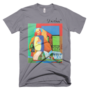 Skydiving T-shirts Strizhov™ by Dmitri Strizhov - 'Man Obstructing a Portion of the Landscape - 1997' - T-Shirt, , Strizhov™, Skydiving Apparel, Skydiving Apparel, Skydiving Gear, Olympics, T-Shirts, Skydive Chicago, Skydive City, Skydive Perris, Drop Zone Apparel, USPA, united states parachute association, Freefly, BASE, World Record,