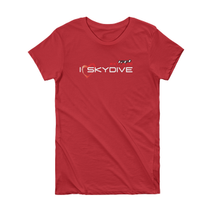 Skydiving T-shirts I ♡ Skydive - First Stupid Jump - eXtreme(RED) - Short Sleeve Women's T-shirt, RED, Skydiving Apparel, Skydiving Apparel, Skydiving Apparel, Skydiving Gear, Olympics, T-Shirts, Skydive Chicago, Skydive City, Skydive Perris, Drop Zone Apparel, USPA, united states parachute association, Freefly, BASE, World Record,