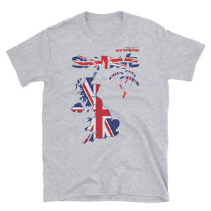 Skydiving T-shirts - Skydive World - The United Kingdom (UK) - Cotton Tee -, Shirts, Skydiving Apparel, Skydiving Apparel, Skydiving Apparel, Skydiving Gear, Olympics, T-Shirts, Skydive Chicago, Skydive City, Skydive Perris, Drop Zone Apparel, USPA, united states parachute association, Freefly, BASE, World Record,