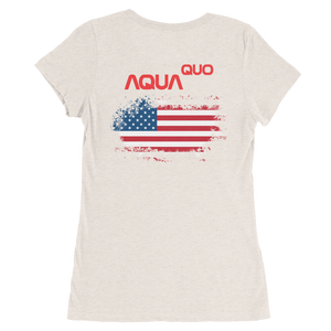 Skydiving T-shirts AquaQuo - "My Status Quo is Aqua Quo" -  Ladies' T-Shirt, , Skydiving Apparel ™, Skydiving Apparel, Skydiving Apparel, Skydiving Gear, Olympics, T-Shirts, Skydive Chicago, Skydive City, Skydive Perris, Drop Zone Apparel, USPA, united states parachute association, Freefly, BASE, World Record,