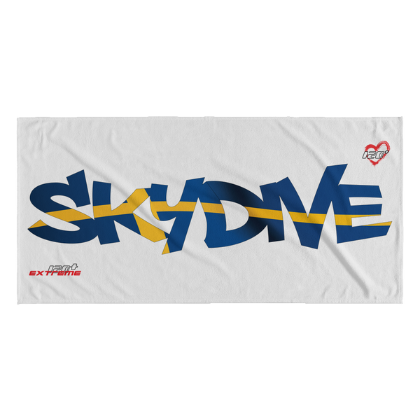 Skydiving T-shirts World Team - Skydive Sweden - Beach Towels in 10 Colors, Beach Towel, teelaunch, Skydiving Apparel, Skydiving Apparel, Skydiving Gear, Olympics, T-Shirts, Skydive Chicago, Skydive City, Skydive Perris, Drop Zone Apparel, USPA, united states parachute association, Freefly, BASE, World Record,